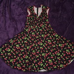 Pinup Couture Cherry Dress Plus Size